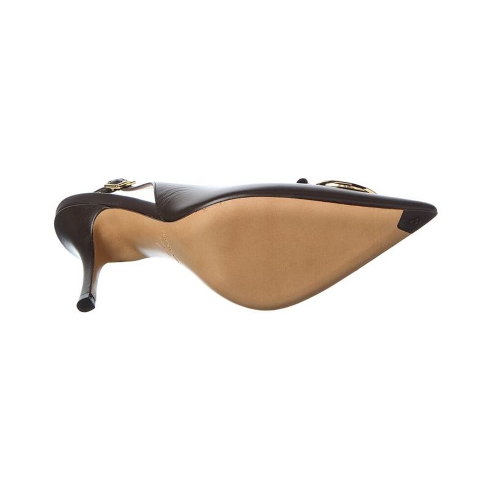 Ferragamo Sara Leather Slingback Pump, Brown - Picture 4 of 5
